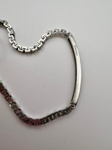 Zancan Bracciale uomo in argento 925 con pietre nere collezione hi-teck
